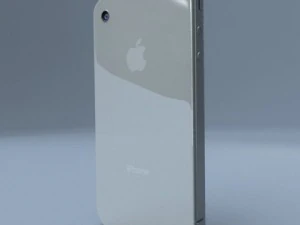 mela iphone 4s bianco Modello 3D