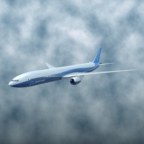 boeing 777300er airliner Modelo 3D .c4d .max .obj .3ds .fbx .stl .blend 