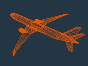 boeing 777300er airliner 3D Model