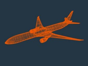 boeing 777300er airliner 3D Model