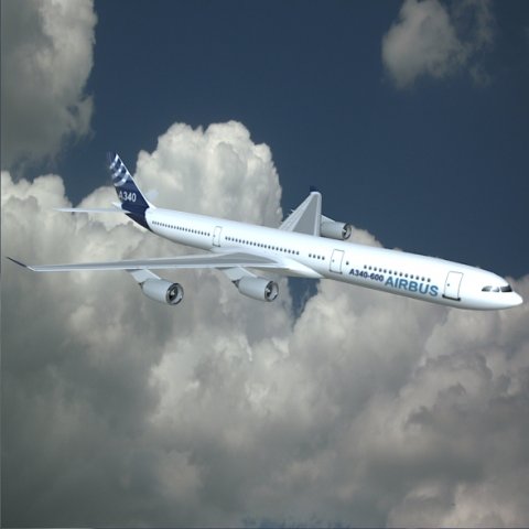 airbus a340600 commercial airliner 3D 模型 .c4d .max .obj .3ds .fbx .stl .blend 