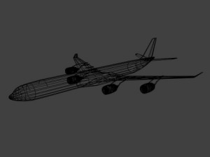 airbus a340600 commercial airliner 3D 模型
