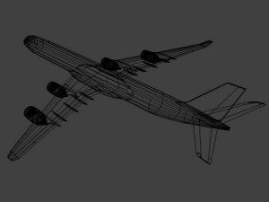 airbus a340600 commercial airliner 3D 模型