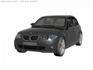 bmw series 1 car model Modello 3D