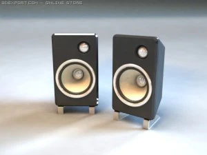 스테레오 스피커 3D 모델