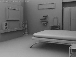 bed room 3D 모델