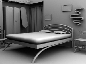 bed room 3D 모델