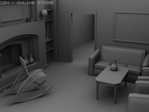 drawing room 3D 모델