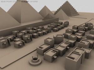 city of piramid  mummys 3D Model