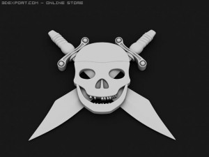 pirate logo Modelo 3D