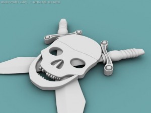 pirate logo Modelo 3D