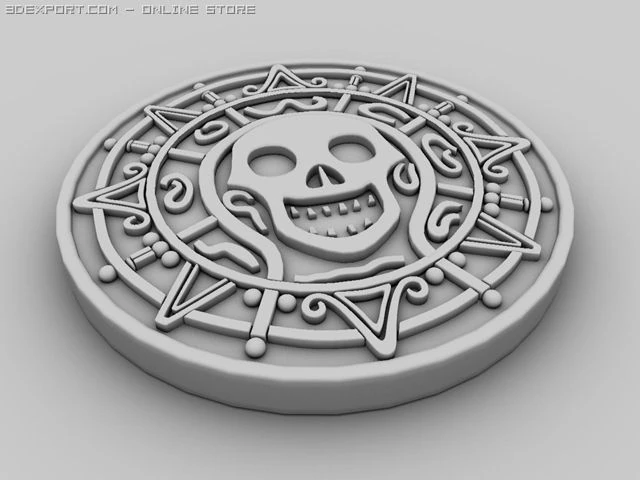 pirate trusere coin 3D Model .c4d .max .obj .3ds .fbx .stl .blend 