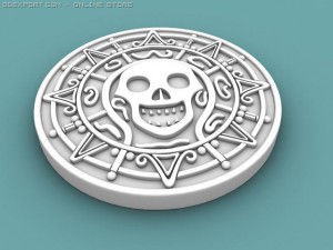 pirate trusere coin 3D 모델