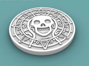pirate trusere coin 3D Model