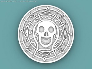 pirate trusere coin 3D 모델