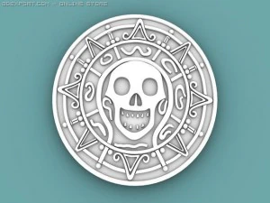 pirate trusere coin 3D Model