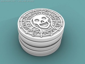 pirate trusere coin 3D 모델