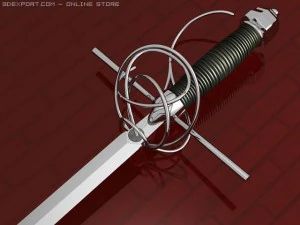 італійський дизайнерський меч 3D Модель