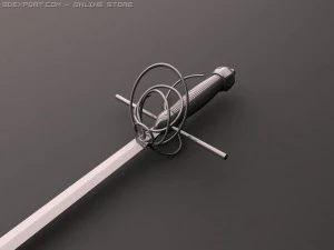 італійський дизайнерський меч 3D Модель