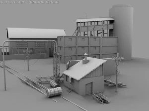 vecchia fabbrica Modello 3D