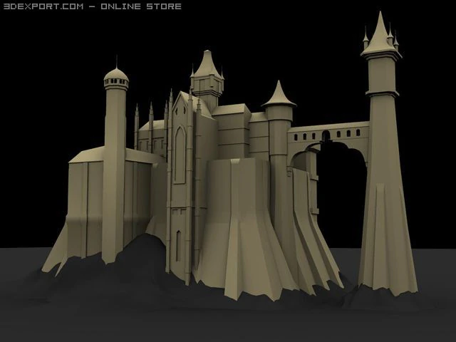 old castel 3D Model .c4d .max .obj .3ds .fbx .stl .blend 