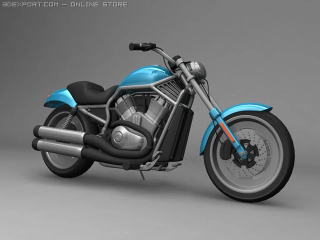 harley davidson 3D Model .c4d .max .obj .3ds .fbx .stl .blend