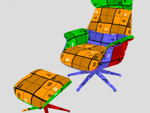 flexluxarmchair Model 3D