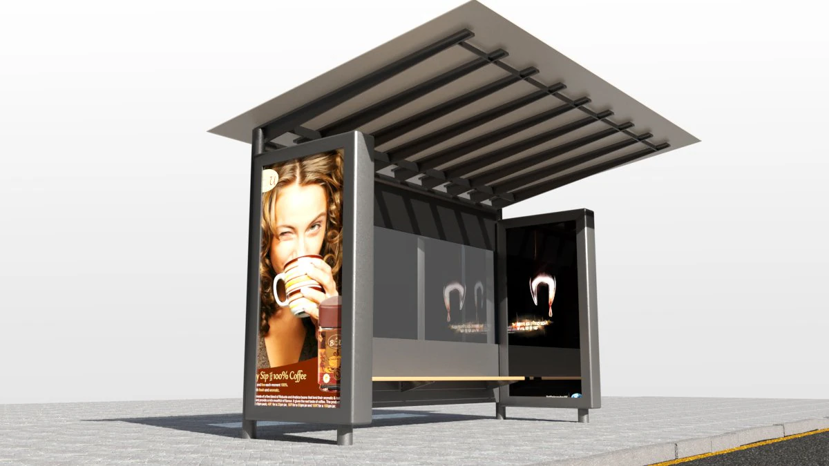 bus stop 3D Model .c4d .max .obj .3ds .fbx .stl .blend 