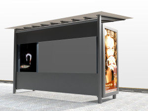 bus stop 3D 模型
