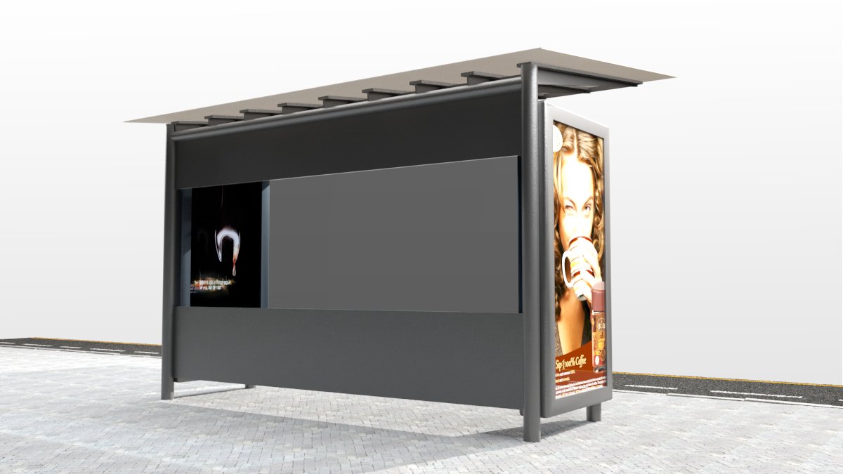Д3 остановки диаметр. 3d model Bus stop. Ситиформат на остановках макет