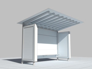 bus stop 3D 模型