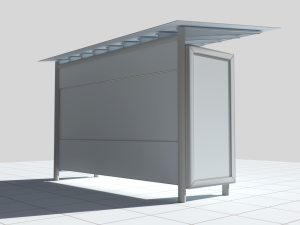 bus stop 3D 模型