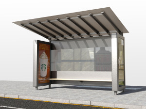 bus stop 3D 模型