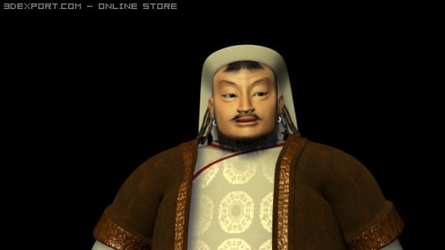 genghis khan Modello 3D .c4d .max .obj .3ds .fbx .stl .blend 
