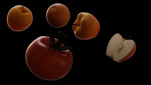 3d fruit sub surface 3D मॉडल .c4d .max .obj .3ds .fbx .stl .blend 