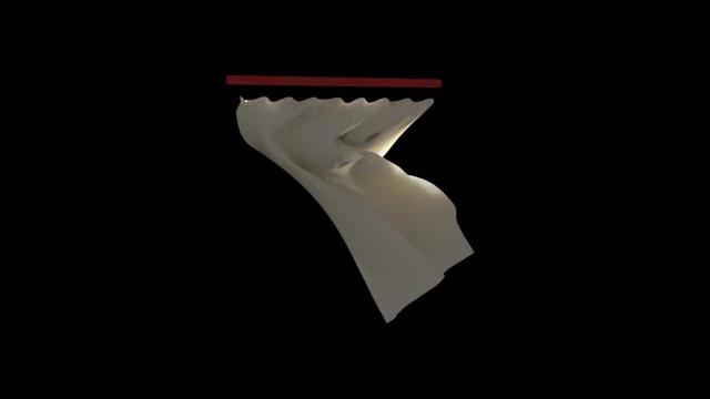 curtain animated 3D Model .c4d .max .obj .3ds .fbx .stl .blend