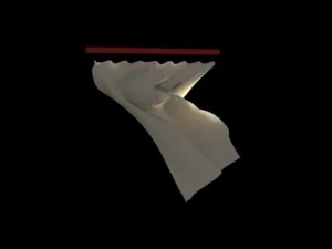 curtain animated 3D Model