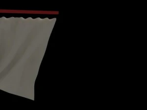 curtain animated 3D Model