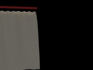 curtain animated Model 3D