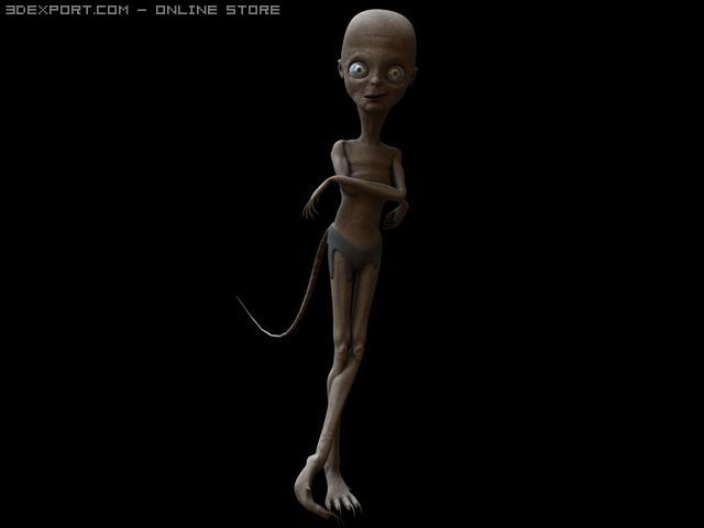alieman 3D Model .c4d .max .obj .3ds .fbx .stl .blend 