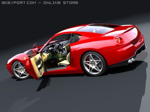ferrari 599 gtb fiorano 3D Model .c4d .max .obj .3ds .fbx .stl .blend 