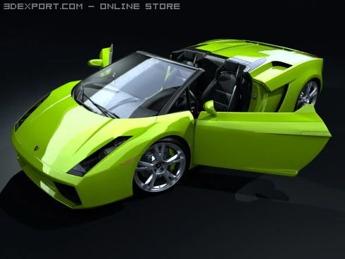 lambo gallardo spyder 3D Model .c4d .max .obj .3ds .fbx .stl .blend 