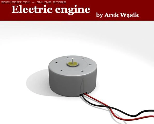 electric engine 3D Model .c4d .max .obj .3ds .fbx .stl .blend