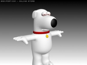 brian the dog in familyguy Modello 3D