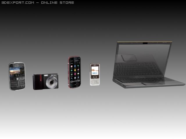 electronic Modelo 3D .c4d .max .obj .3ds .fbx .stl .blend 