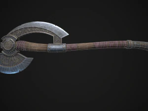 Spielbereite Low-Poly-Modelle Axe 3D Modell