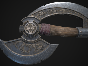 Game ready low-poly models Axe 3D-Modell
