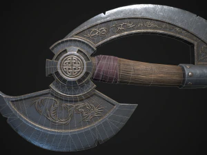 Spielbereite Low-Poly-Modelle Axe 3D Modell