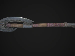Spielbereite Low-Poly-Modelle Axe 3D Modell