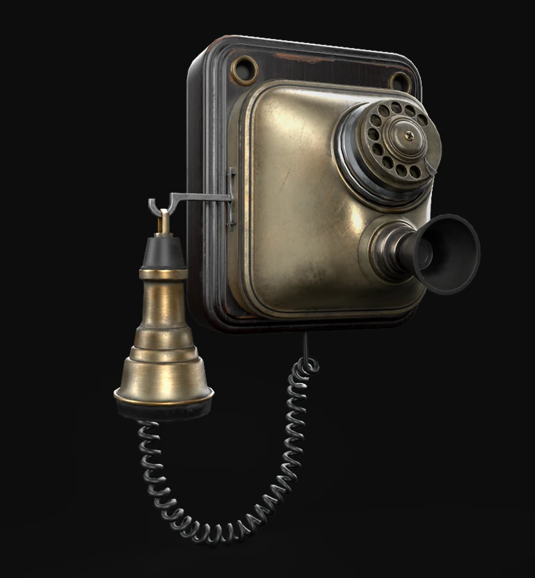 VintagePhone 3D Model .c4d .max .obj .3ds .fbx .stl .blend 